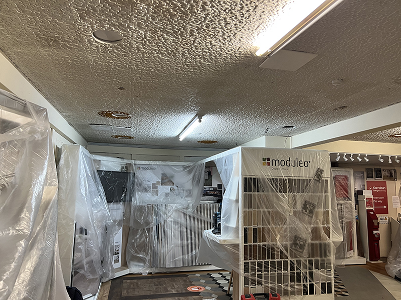 Prep for removing ceiling
